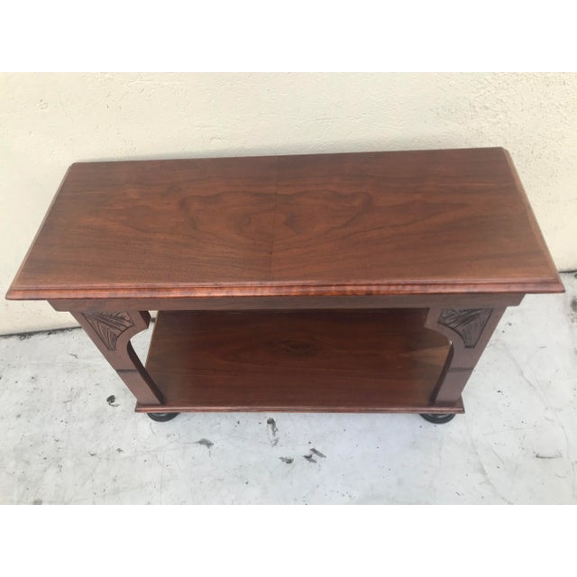 Pine & Walnut Console Table, 1940s For Sale - Image 6 of 15