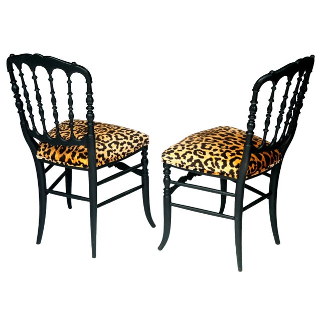 French Antique French Charivari Chairs- a Pair For Sale - Image 3 of 7