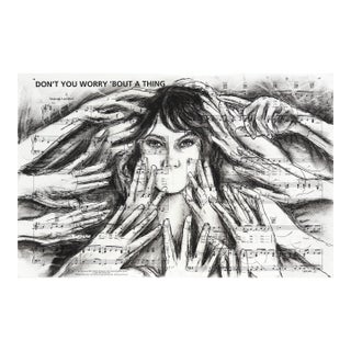 Finding Your Voice - Abstract Figurative Black & White Mixed Media Original Artwork by Robert Lebsack For Sale