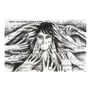 Finding Your Voice - Abstract Figurative Black & White Mixed Media Original Artwork by Robert Lebsack