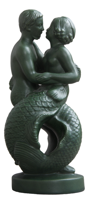 Figure 927 Mermaid and Mermaid in Green Glaze from Ipsen, 1930s
