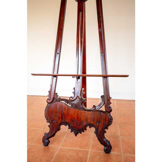 Vintage Easel in Mahogany, 1920s For Sale - Image 12 of 18