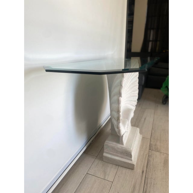 French Mid 20th Century Sea Shell Console Table in the Manner of Groult For Sale - Image 3 of 9