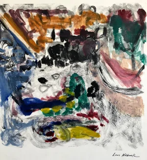 Louis Wolchonok, Abstract Expressionist Modern Monoprint WPA Jewish Artist