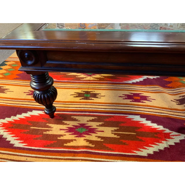 Ethan Allen 21st Century Ethan Allen Caned Top Coffee Table For Sale - Image 4 of 15