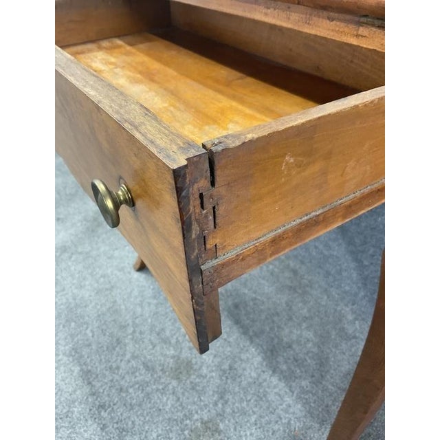 Antique 19th Century French Secretary Desk | Hand-Carved Solid Wood Writing Desk For Sale - Image 6 of 8