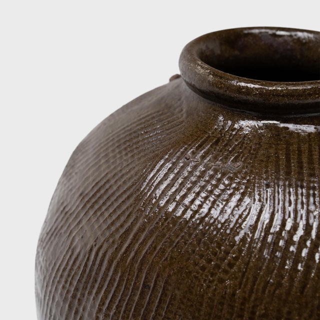 Chinese Ridged Wine Jar, C. 1900 For Sale - Image 4 of 4