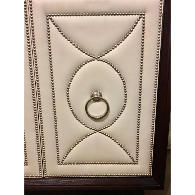 Modern Ambella Home Modern White Leather Manhattan Dresser For Sale - Image 3 of 7