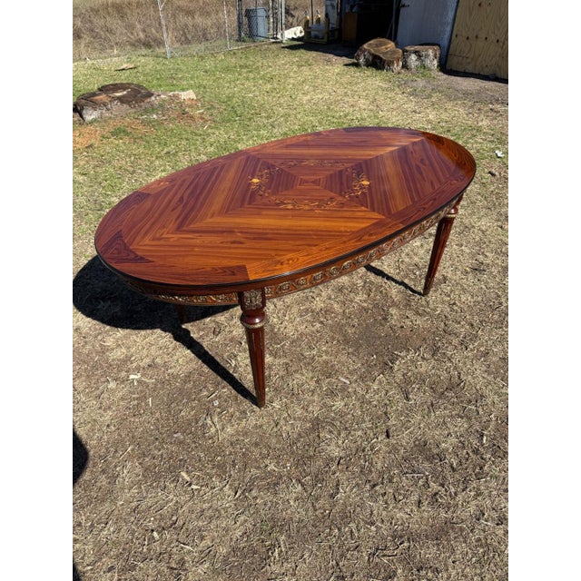 Long French Louis XVI Dining Table Mahogany 1900s For Sale - Image 9 of 18