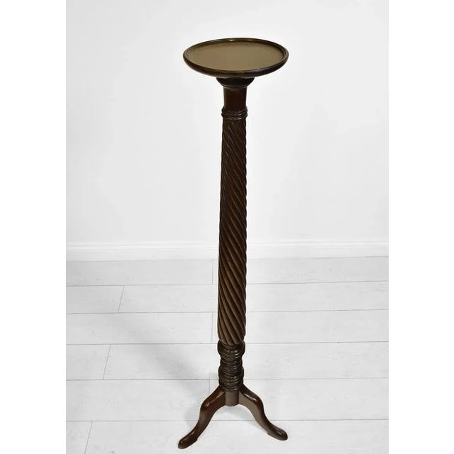 Antique Mahogany Tall Torchere Plant Stand, 1890s For Sale - Image 10 of 10