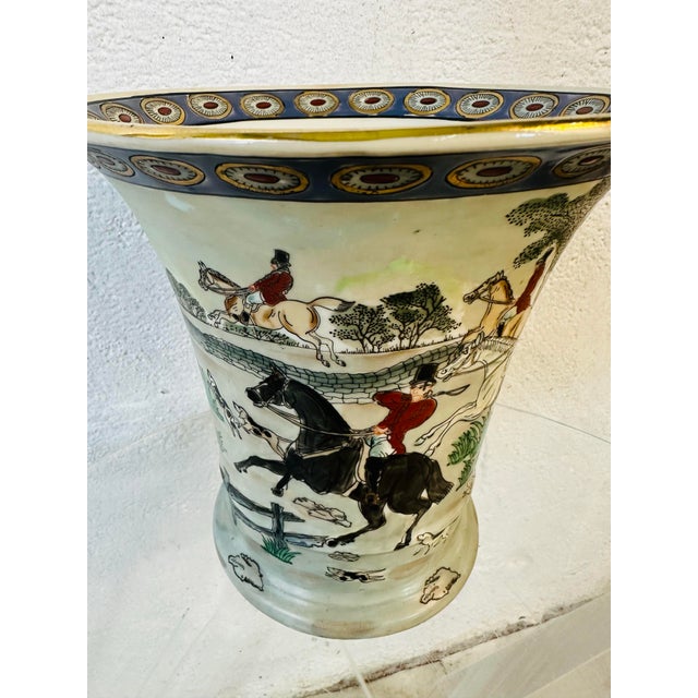 1970s Vintage Equestrian Vase For Sale - Image 5 of 9