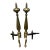 Antique 1920s Brass Fireplace Andirons Pair Refurbished Colonial Hearth Decor For Sale - Image 10 of 18