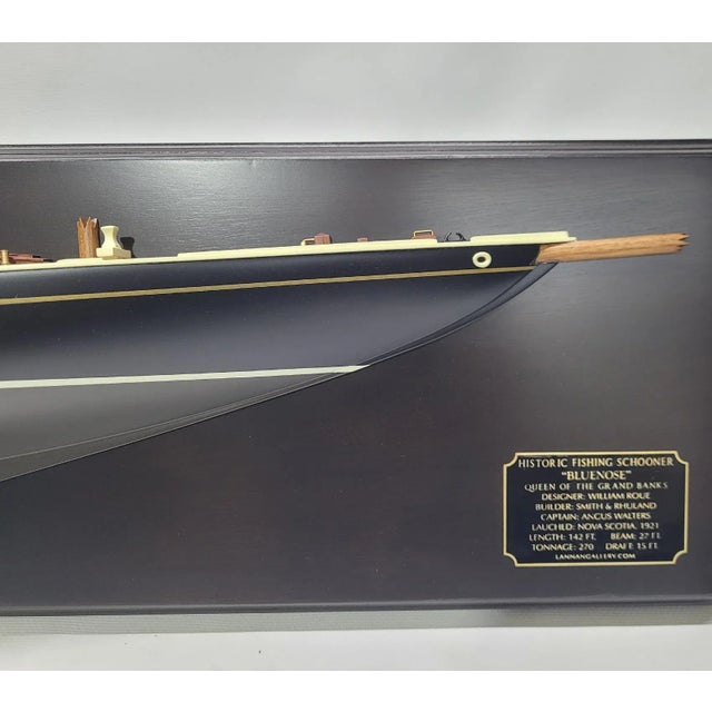 Black Half Model of the Fishing Schooner Bluenose For Sale - Image 8 of 12