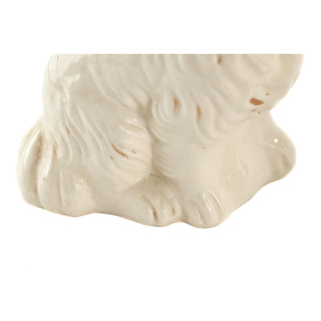 Antique Victorian White Staffordshire Dogs, 1890, Set of 2 For Sale - Image 4 of 6