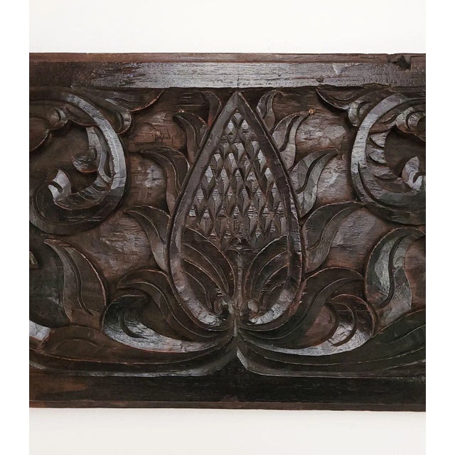 Brown Spanish Carved Baroque Oak Panel, Circa 1750 For Sale - Image 8 of 8