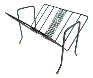 Wrought Iron and Screen Mategot Style Magazine Rack