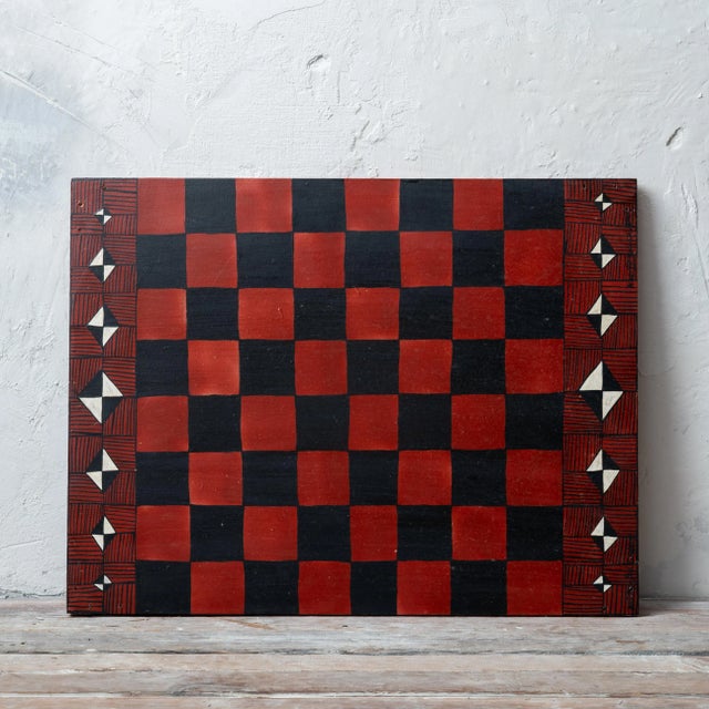 Red Paul Walker - Outsider Art Checkerboard For Sale - Image 8 of 8