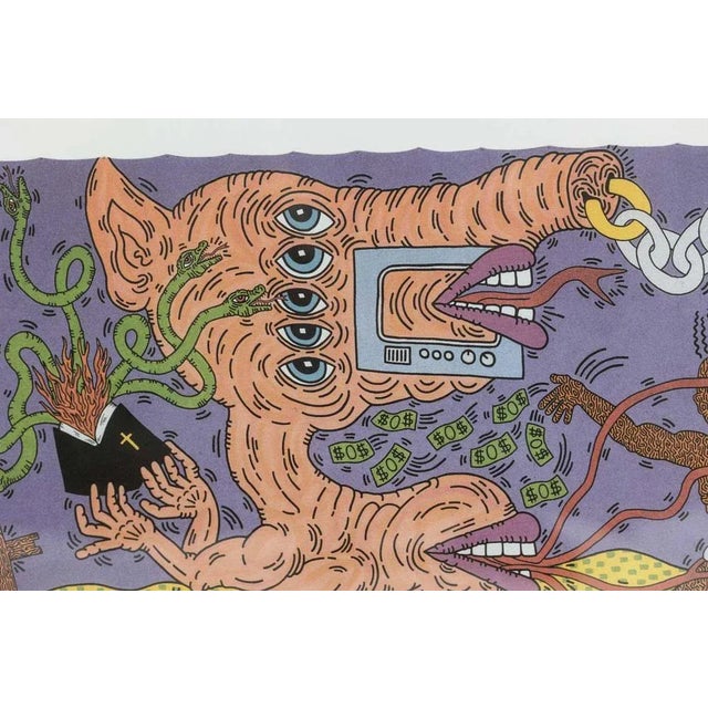 Keith Haring, Figurative Composition, Lithograph, 1990s For Sale - Image 7 of 11