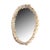 Contemporary Oval Wall Mirror With Organic Teak Frame For Sale - Image 3 of 6