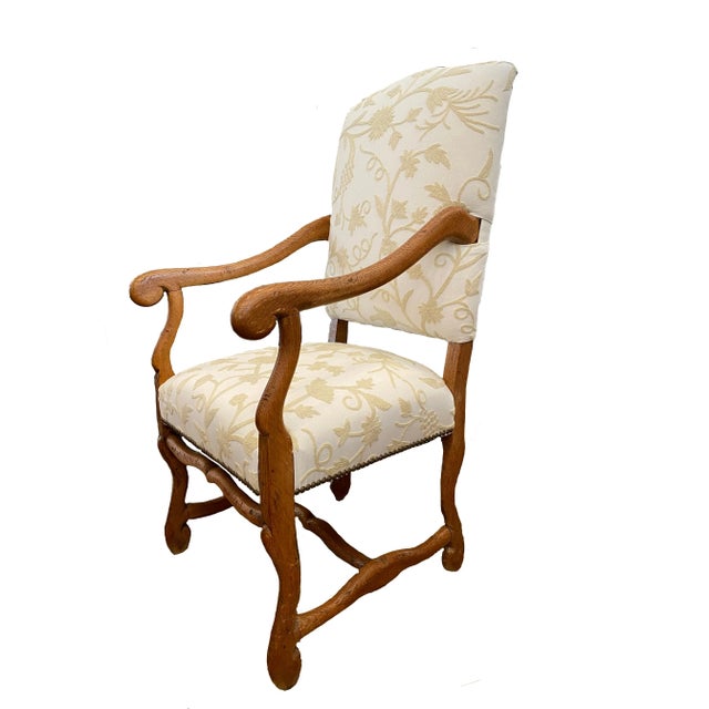 French Country 19th Century French Mutton Bone Arm Chair For Sale - Image 3 of 8