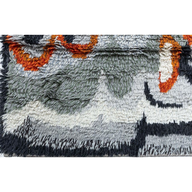 Modern Swedish Rya Rug Doris Leslie Blau Collection For Sale - Image 3 of 9