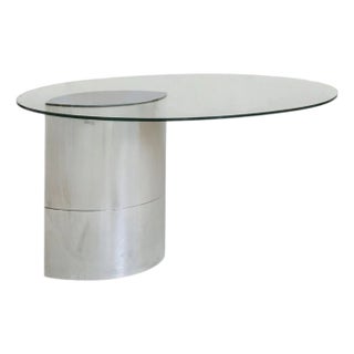 ‘Lunario’ Chrome Dining Table or Desk by Cini Boeri for Knoll, 1970s For Sale