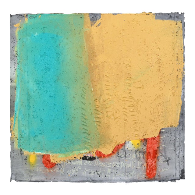 The Brick Walls 4 - Unique Colorful Textural Abstract Art on Canvas Original Artwork by Kodjovi Olympio For Sale