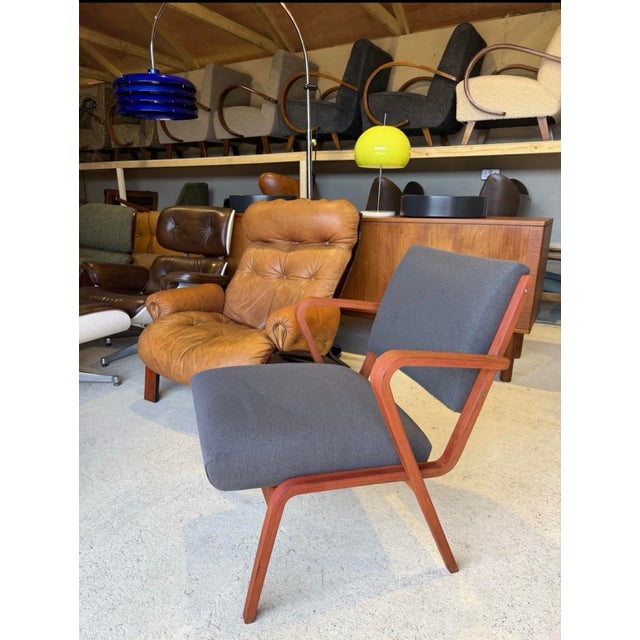 Gray Bauhaus Easy Chair by Selman Selmanagic for VEB Deutsche Werkstätten Hellerau, 1957 For Sale - Image 8 of 18