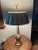 Vintage Brushed Steel & Brass Banker’s Lamp – Industrial Modern Desk Light For Sale - Image 12 of 12