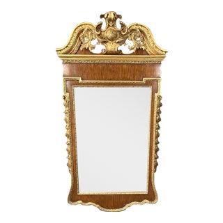 Friedman Brothers Colonial Williamsburg Walnut & Gold Gilt Mirror Model No. 6359 For Sale