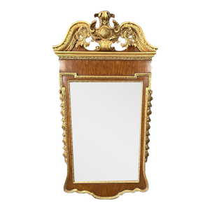 Friedman Brothers Colonial Williamsburg Walnut & Gold Gilt Mirror Model No. 6359