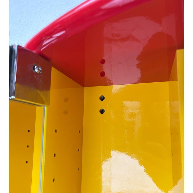 Blue Vintage Postmodern French Bathroom Mirror Cabinet from Decotec, 1980s For Sale - Image 8 of 18