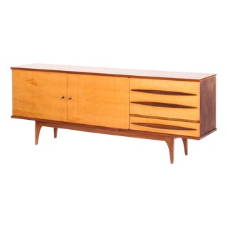 Mid-Century Brown Wooden Sideboard, France, 1960s For Sale