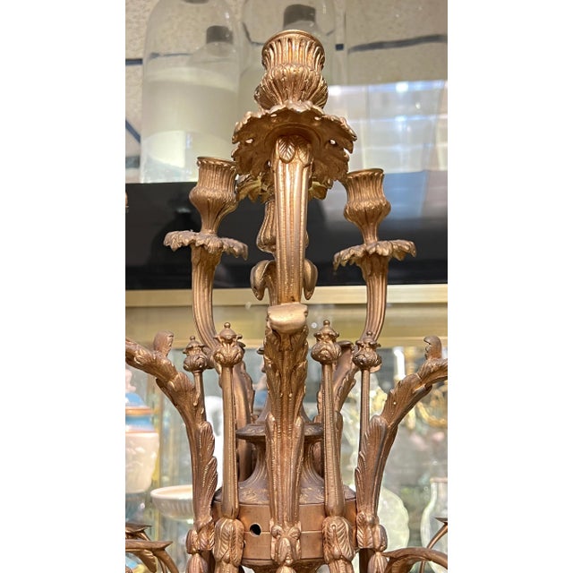 Monumental Gilt Bronze and Marble Torchieres - A Pair For Sale - Image 11 of 12