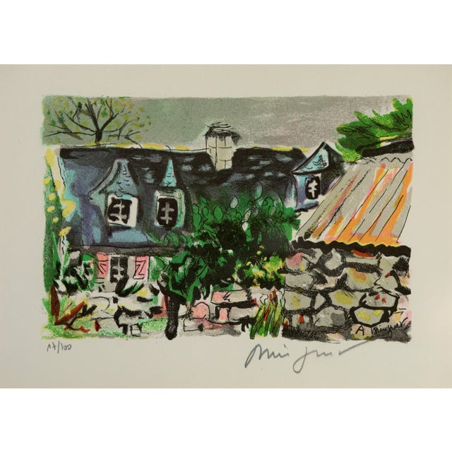 Mid 20th Century Lithographs Collection by French-Carribean Artist Alexandre Minguet - Set of 8 For Sale - Image 9 of 18