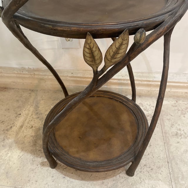 Three-Tiered Cast Iron Stand Pedestal For Sale In Miami - Image 6 of 10