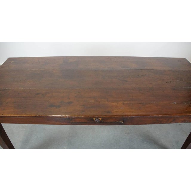 Antique French Fruit Tree Wood Dining Table with 2 Drawers For Sale - Image 6 of 13