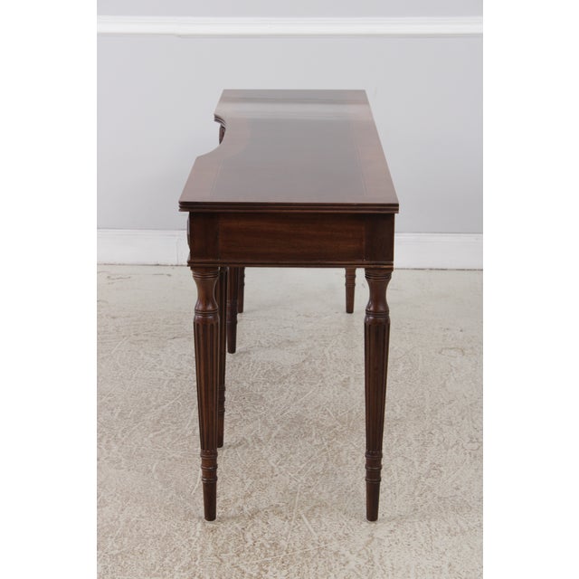 Henredon Sheraton Mahogany 3 Drawer Hall Table For Sale - Image 13 of 15