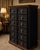 Late 20th Century Vintage 1970s Drexel-Attributed Tallboy Dresser — Custom Midnight Blue & Gilded Finish, Dovetail Construction For Sale - Image 5 of 10