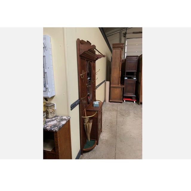 Antique Art Deco Wardrobe with Cabinet and Drawer, 1925 For Sale - Image 9 of 10