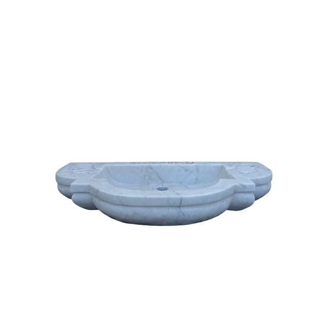 Mid-Century Modern Marble Wall Mount Sink - Contemporary Farmhouse Homes For Sale - Image 3 of 6