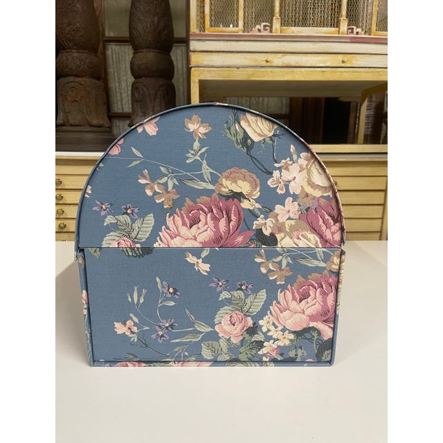 Vintage Fabric Covered Domed-Top Jewelry Box and Photo Frame For Sale In New York - Image 6 of 15