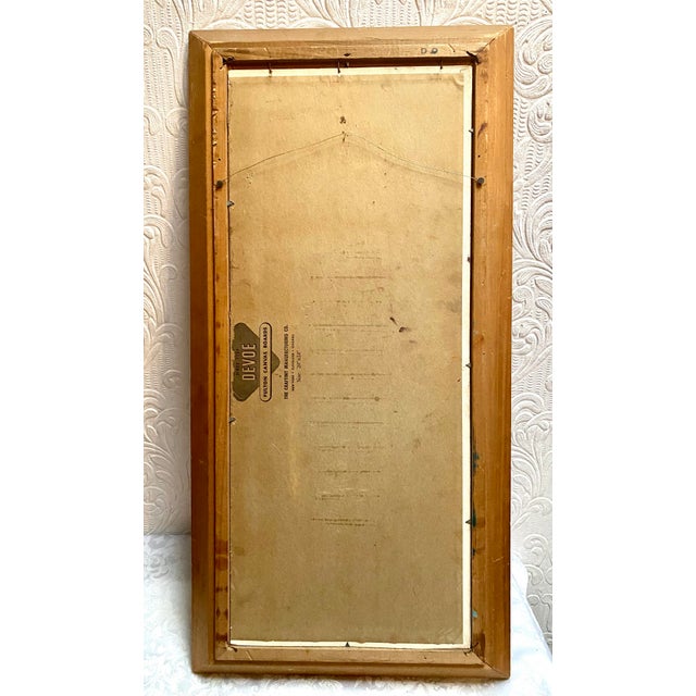 Wood Vintage Abstract 1961 Oil Painting Street Car Named Desire New Orleans by Wd Wier For Sale - Image 7 of 7