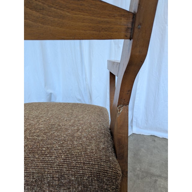 Brown Scandinavian Style Fabric Arcmhair, Former Yugoslavia, 1970s For Sale - Image 8 of 15