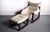 Wood Percival Lafer Rosewood Framed Lounge Chair & Ottoman in Pearlescent Ivory For Sale - Image 7 of 7