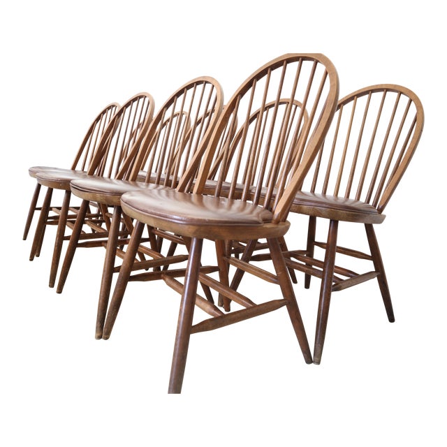 Windsor Style Dining Chairs By Kli Logatec Set Of 9 Chairish