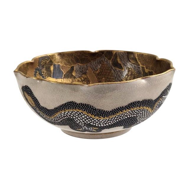Japanese Satsuma Bowl by Taizan for Hododa, 1900 For Sale - Image 4 of 18