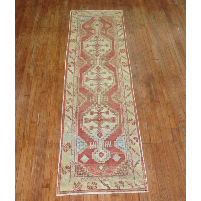 Turkish Vintage Turkish Oushak Runner For Sale - Image 3 of 7