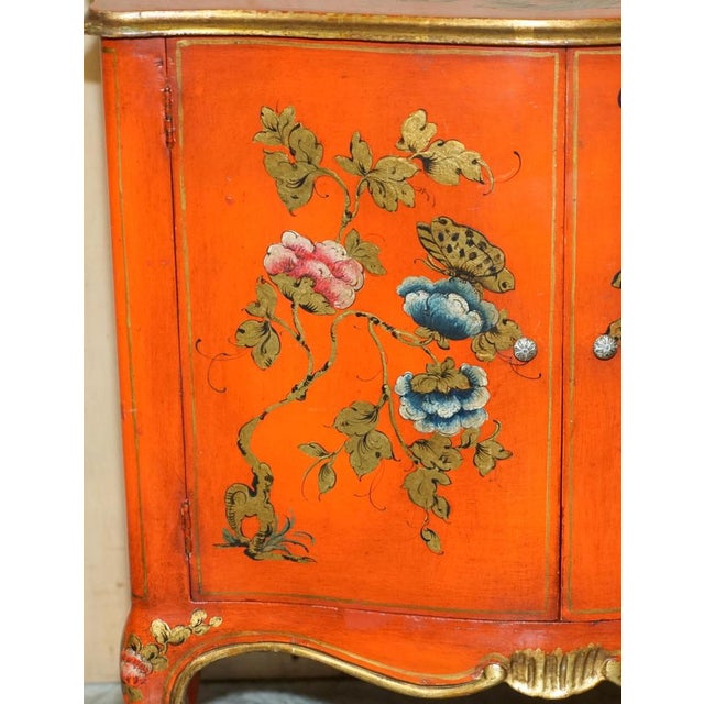 Wood Vintage Chinese Chinoiserie Lacquer Side Cabinet, 1920s For Sale - Image 7 of 18