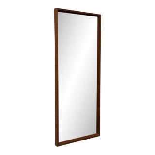Mid Century Modern Danish 1960's Teak Wall Mirror For Sale